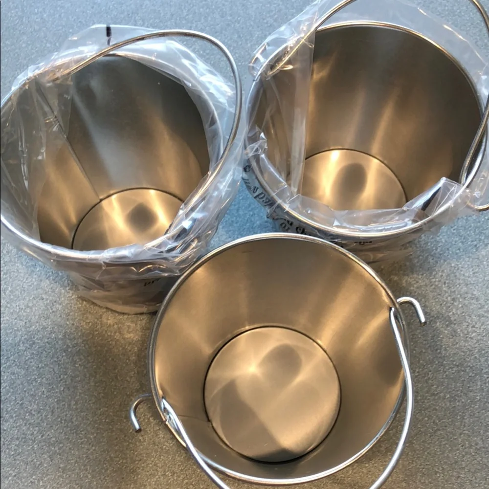 Gray Star Party Mini Buckets lot of 3